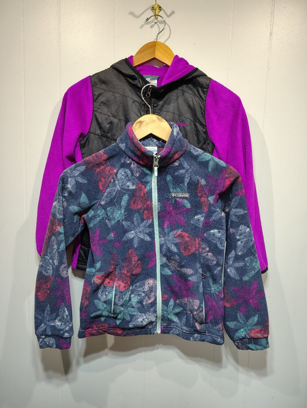 Columbia Girls Size M 10/12 Jacket Lot Benton Springs Fleece Hybrid Hoodie 2pc - Picture 11 of 11